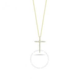 Tiny Treasure 18K Yellow Gold 0.10Ct Diamond Cross Pendant Necklace - 001618Aychx0