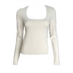 Bustier Shaped Knitted Top - Off White