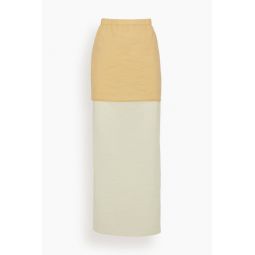 Double Layer Split Skirt in Cream/Almond