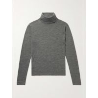 Slim-Fit Logo-Embroidered Wool-Blend Rollneck Sweater