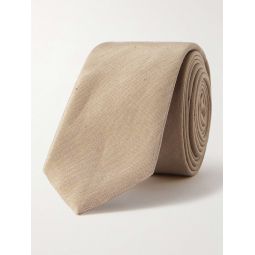 4cm Slub Linen and Silk-Blend Faille Tie