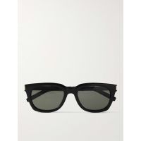 D-Frame Silver-Tone and Acetate Sunglasses