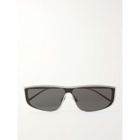 Luna Rectangular-Frame Silver-Tone Sunglasses
