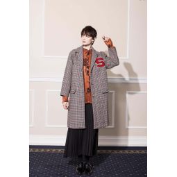 Ufo Wool Coat - Grey/Red Check