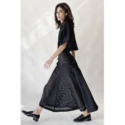 ASTRA SKIRT - BLACK GRID LACE