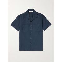 Camp-Collar Garment-Dyed Cotton Oxford Shirt