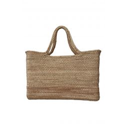 HAND WOVEN STRAW TOTE - NATURAL