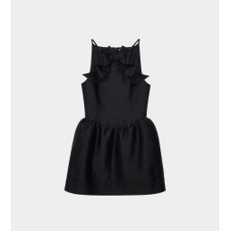 3D Hanging Bow Neck Dress - Black