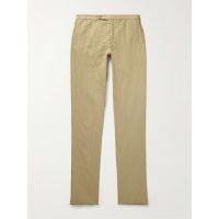 Slim-Fit Garment-Dyed Cotton-Canvas Suit Trousers