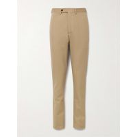 Slim-Fit Straight-Leg Cotton and Cashmere-Blend Twill Trousers