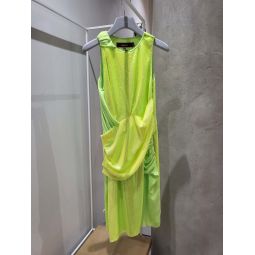 Sies Marjan Quincy Side Wrapped Dress - Neon