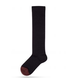 Calf-High Socks - Black/Brown