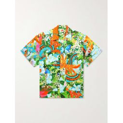 Camp-Collar Printed Cotton Shirt