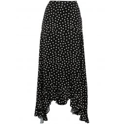 Polka Dots Print Maxi Skirt