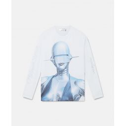 Stella McCartney + Sorayama Sexy Robot Long-Sleeve Organic Cotton T-Shirt