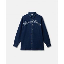 Stella McCartney + Sorayama Platinum Dream Embroidered Oversized Denim Shirt