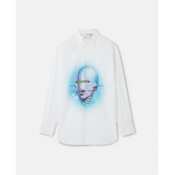 Stella McCartney + Sorayama Sexy Robot Print Organic Cotton Boyfriend Shirt