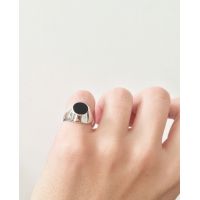 Onyx Signet ring - Sterling silver