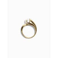 Dara Pearl Ring Brass