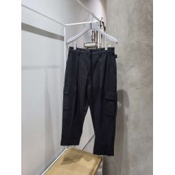 System Homme Cropped Cargo Pants - Black