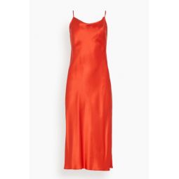 Cowl Neck Dress in Persimmon