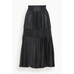 Nylon Twill Skirt in Black