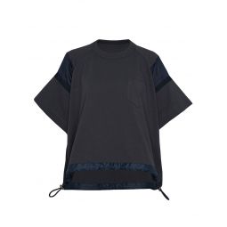 Satin X Cotton Jersey T-Shirt