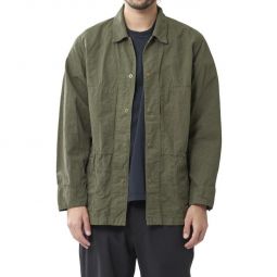 Overdyed Coverall Jacket - Olive