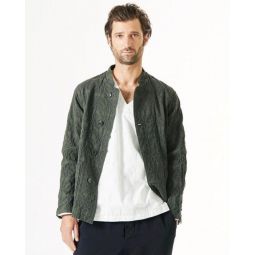 Cotton Jacquard Jacket - Khaki