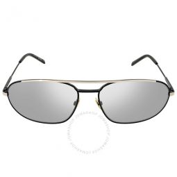 Silver Flash Oval Mens Sunglasses
