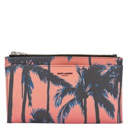 Mens Dip-Dye Palm Printed Nylon Bill Pouch