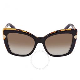 Ferragamo Brown Gradient Cat Eye Sunglasses