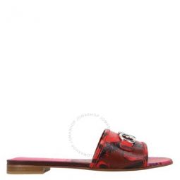 Ladies Gancini Slide Sandals, Size 6.5 D