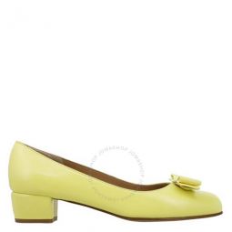 Ladies Vara Bow Pump Shoe In Giallolino, Brand Size 6