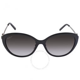 Grey Gradient Oval Ladies Sunglasses