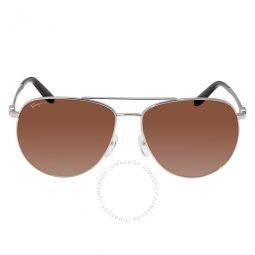 Ferragamo Brown Pilot Sunglasses