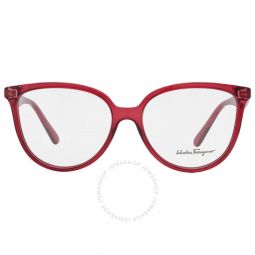Ladies Red Rectangular Eyeglass Frames