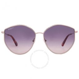 Violet Gradient Irregular Ladies Sunglasses