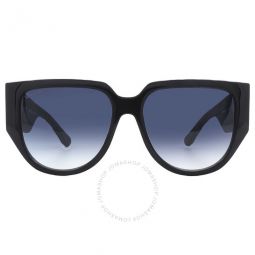 Blue Gradient Browline Ladies Sunglasses