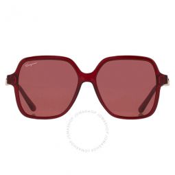 Burgundy Square Ladies Sunglasses