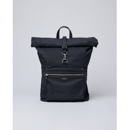 Siv Nylon/Leather Backpack - Black