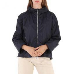 Ladies Black Hope Hooded Windbreaker Jacket, Brand Size 2 (Medium)