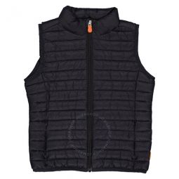 Black Quilted Gilet Vest, Size 4Y
