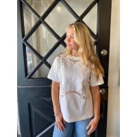 Anastasia Battenberg T Shirt - Cream