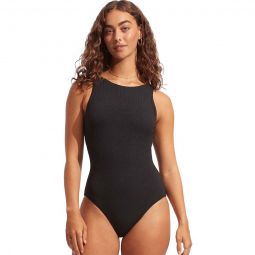 Seadive High Neck Maillot One-Piece Swim Suit - Womens