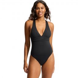 Collective Cross Back One Piece Swim Suit - Womens