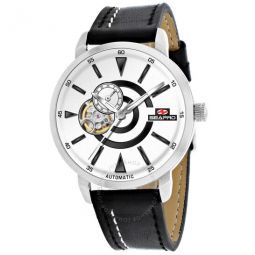 Elliptic Automatic White Dial Mens Watch