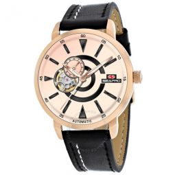 Elliptic Automatic Rose Gold Dial Mens Watch