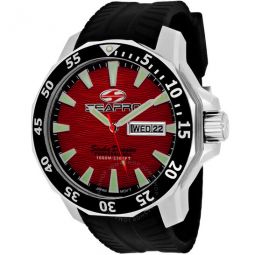 Scuba Dragon Diver Limited Edition 1000 Meters Quartz Red Dial Mens Watch