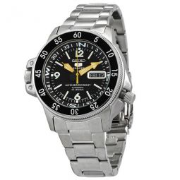 5 Compass Automatic Black Dial Mens Watch